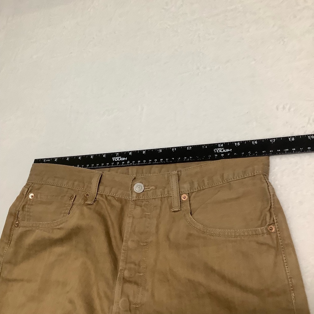 Levi’s 501 Original Fit Men’s Jeans Tan Size 34 x 30 - Picture 8 of 9